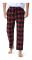 Supermjuka pyjamasbyxor i bomull f?r m?n black red L Cherry