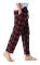 Supermjuka pyjamasbyxor i bomull f?r m?n black red L Cherry