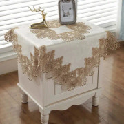 Lyxig fyrkantig liten duk elegant blommig broderad spets Ta