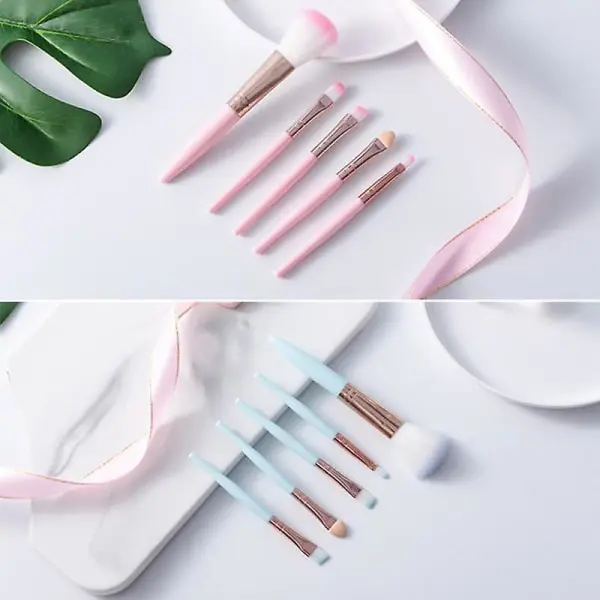 5 st Makeup Brushblå