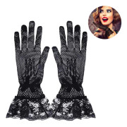 Lace Flower Bow Handskar Eleganta korta spetshandskar med tillstånd