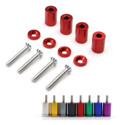 Bilmodifierad huvventilation booster JDM aluminiumlegering racing huv booster (röd)