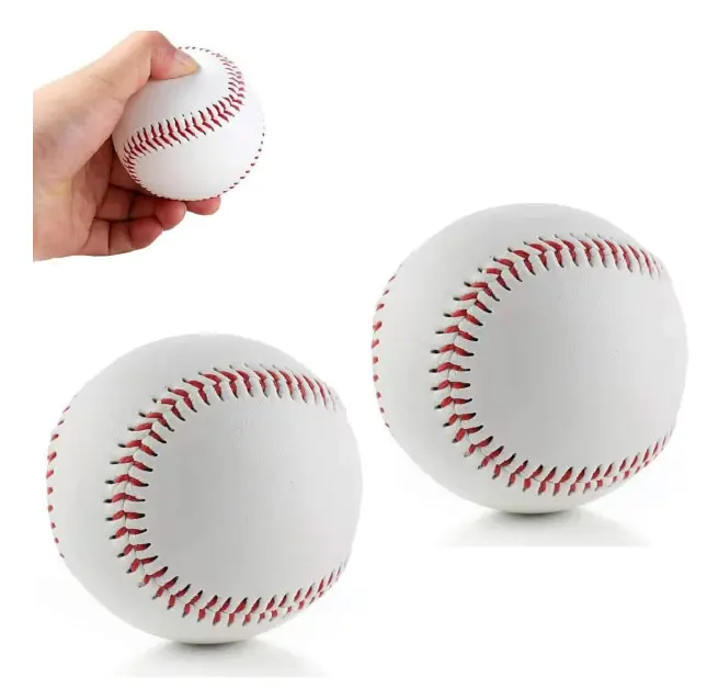 9\" tum handgjorda basebollar PVC övre gummi inre mjuk (3 st）