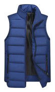 Vadderade dunväst för män, Vinter Casual Work Sports Travel Outdoor Jacka Blue 2XL