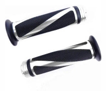 (Silver) 2 st Styrgrepp Motorcykel Grepp Halksäker Gummi, ZQKLA