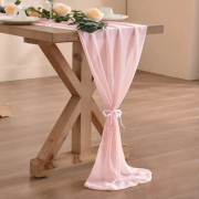 14ft Rosa Chiffong Bordlöpare 29x170 Tum Genomskinlig, ZQKLA