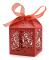 100 Pack Love Heart Laser Cut Bröllopsfest Favor Box Godispåse