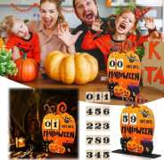 Trä Halloween pumpa nedräkningskalender