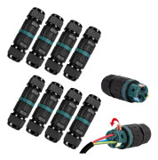 IP68 Vattentät Kopplingsdosa - 8 Pack 2 Vägs Utomhus Elektriska Anslutningar Domino Vattentät Kopplingsdosa Ø5-12mm