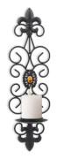 Vägglampetter för vardagsrum 1 st Metall Ljusstakar för Pelare Tealights Svart Vintage Väggdekor med Modern Konst Design för Vardagsrum