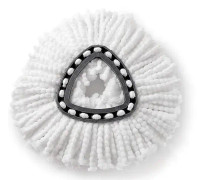 Spin Mop Ersättningshuvud Påfyllningar Triangel (1 st, Vit)