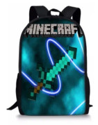 Minecraft ryggsäck för barn Student skolväskor xelväska A
