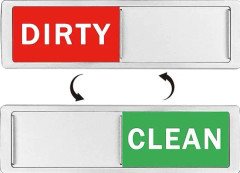 Magnetisk skylt för diskmaskin Ren/Smutsig, lantlig rustik trädesign svart och vitt, reptålig/lätt att läsa och skjuta/stark magnet Ren/Smutsig magnet för