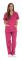 Dam Scrub Set Sex Pocket Medicinska Scrubbar (V-hals med Cargo
