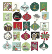 25 Festliga Adventkalender Nummer Present Taggar