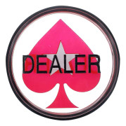 Akryl Dealer Poker Dubbelsidig Liten Dealer Button Puck Pokerspel Räkneknapp [HK] 7.5X7.5X2CM