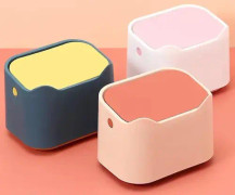 Mini Push-typ Lock Förvaringslåda Skrivbord Papperskorg För