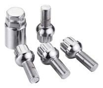 Säkra din bil 05.205.03 Stöldskydd typ C hjullås, Set om 4 med 1 adapter, säkerhet för fälgar och hjul