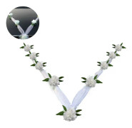 Bröllop Bil Blomma Tallrik Ribbon bågar Set med plysch