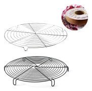 2-delad rund nonstick kylställ bakkylställ (silver och svart)