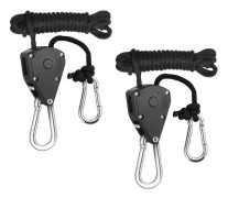 4 st Ratchet-rep med krokar för lampa eller växter, Justerbar krok