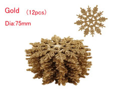 12:a 7,5 cm Glitter Snowflake Julgransdekorfestival