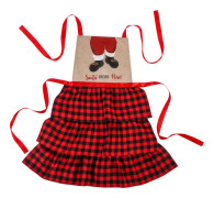 Julförkläde Merry Chiristmas Pläd Kock Matlagningsförkläde, för F