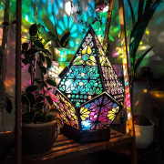 Sängbordslampa Bohemisk Mosaik Stjärnhimmel Golvprojektion