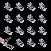 15 st Nagelklipp: Nagelstipsklämma för snabb byggnation av polygelnaglar