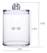 Bomullsrondellshållare 10 Oz Badrumsburkar (4-pack)