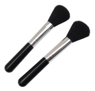 Rougeborste, Flat Top Brush Blender, Perfekt Makeup (2 st, svart)