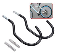 Cykelkrokar, 2 stycken, belastningskapacitet 25 kg, svart