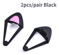 Löstagbara spelhörlurar 1 Par Cat Ears Attachment Stereo Black