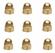 Acnor Hex Nut Cap - 20 st M4 Dome Mässing Dome Muttrar HEXAGON Dekorativt lock för bultar Mässingsskruvar