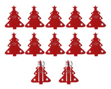 12 st julgransbesticksfodral bordsdekoration sked