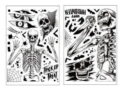 Klistermärken för halloweenfönster - festtillbehör för spökhus