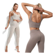 Yoga Set Träningskläder Toppar Och Leggings Sportdräkter För Kvinnor