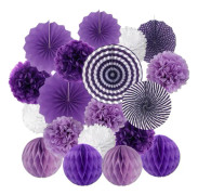 Papperspompom Fjäderboll Honeycomb Rumsdekoration Bröllop Födelsedag