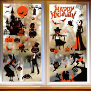 Halloween dekorationer inomhus, halloween fönsterdekorationer, halloween klistermärken fönster, läskiga halloween dekorationer för Sunmostar