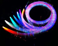 LED-programmerbar fiberoptisk piska, 6 fot roterar 360°