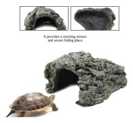 Reptilskydd Resin Grott Stengrott Dold Tillflyktsort Sköldpaddsbo R