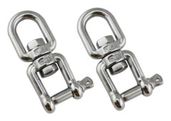 2 Pack 8mm Heavy Duty 304 Rostfritt stål Svängringar Sunmostar