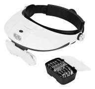 Huvudmonterad läsglas LED-ljus Handsfree pannband belyst förstoringsglas