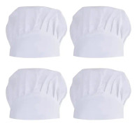 4 st justerbara kökshattar för kvinnor män, unisex kockhattar, professionella polycotton kockhattar, andningsbara kockmössor för konditor restaurang grill