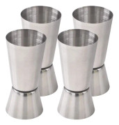 Set med 4 Cocktail Jiggers, 15 & 30 ML Rostfritt Stål Bar Jigger