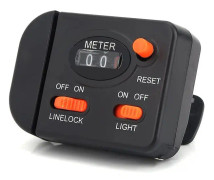 Fiskedjupmätare, Professionell Spinnfiskedjupmätare Clip-on Spö Djuplängd Mätare Finder Digital Display 99m Räknare