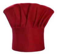 High Top Röd Chef Hatt Matlagning Kepsar Kök Mat Service Kepsar Justerbara
