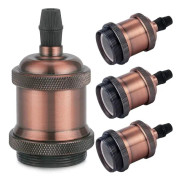 E27 lampfot, Edison vintage pendellampa, solid keramik