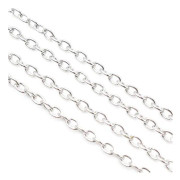 5m/lot 3x2 4x3mm 5Colors Pläterade Kedjor Halsband Gör-det-själv-tillbehör