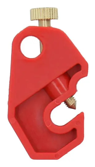 Circuit Breaker Lockout Air Switch Säkerhetsnyckellöst lås 10 mm/0,4 tum låshål med guldskruvknopp Verktygsfritt